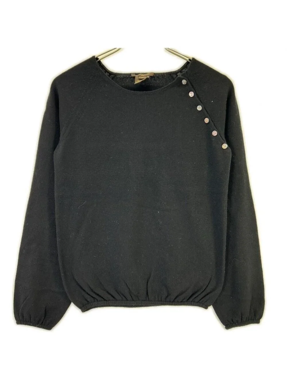 Louis Vuitton Black Cashmere Boat Neck Knit Sweater